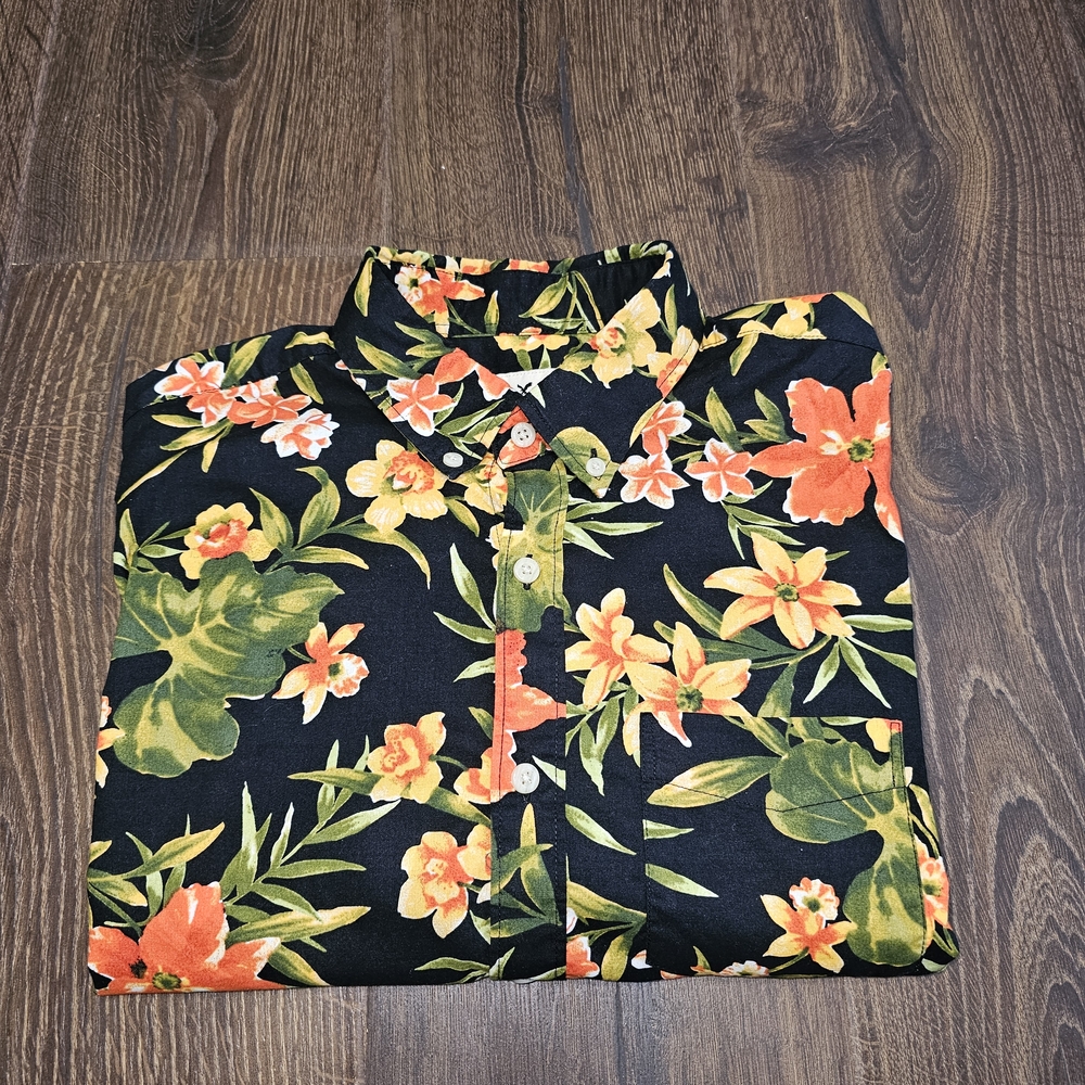 American Eagle Outfitters Mens Classic Fit Floral Button Down Shirt M Cotton
